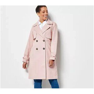 Centigrade Twill Double Breasted Long Trench Coat Stone X-large A471952